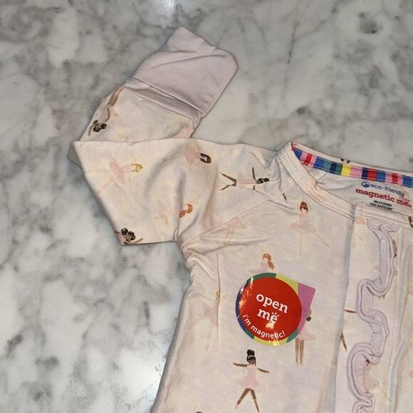 NWT Magnetic Me Modal Pink Coverall with Ruffled Ballet Design - Picture 6 of 6